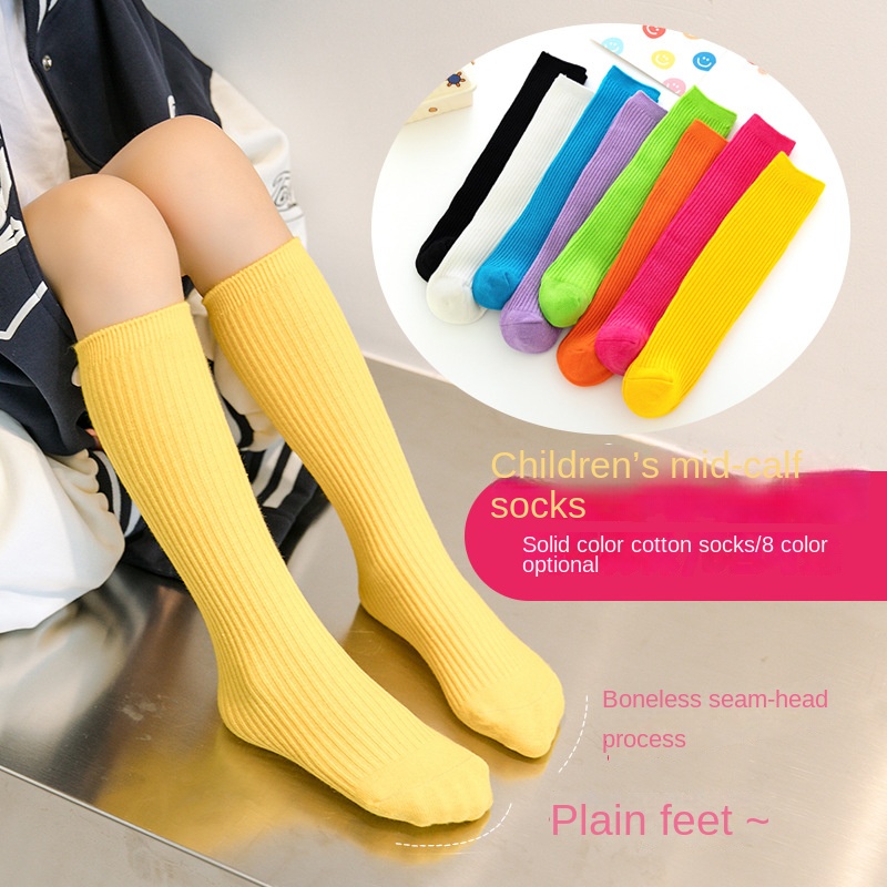 Baby Sock Oximeter - 1 ペアかわいい女の赤ちゃんリブチューブソックス男の子ストッキング秋冬高弾性ニーハイロングソックス子供学校ソックス