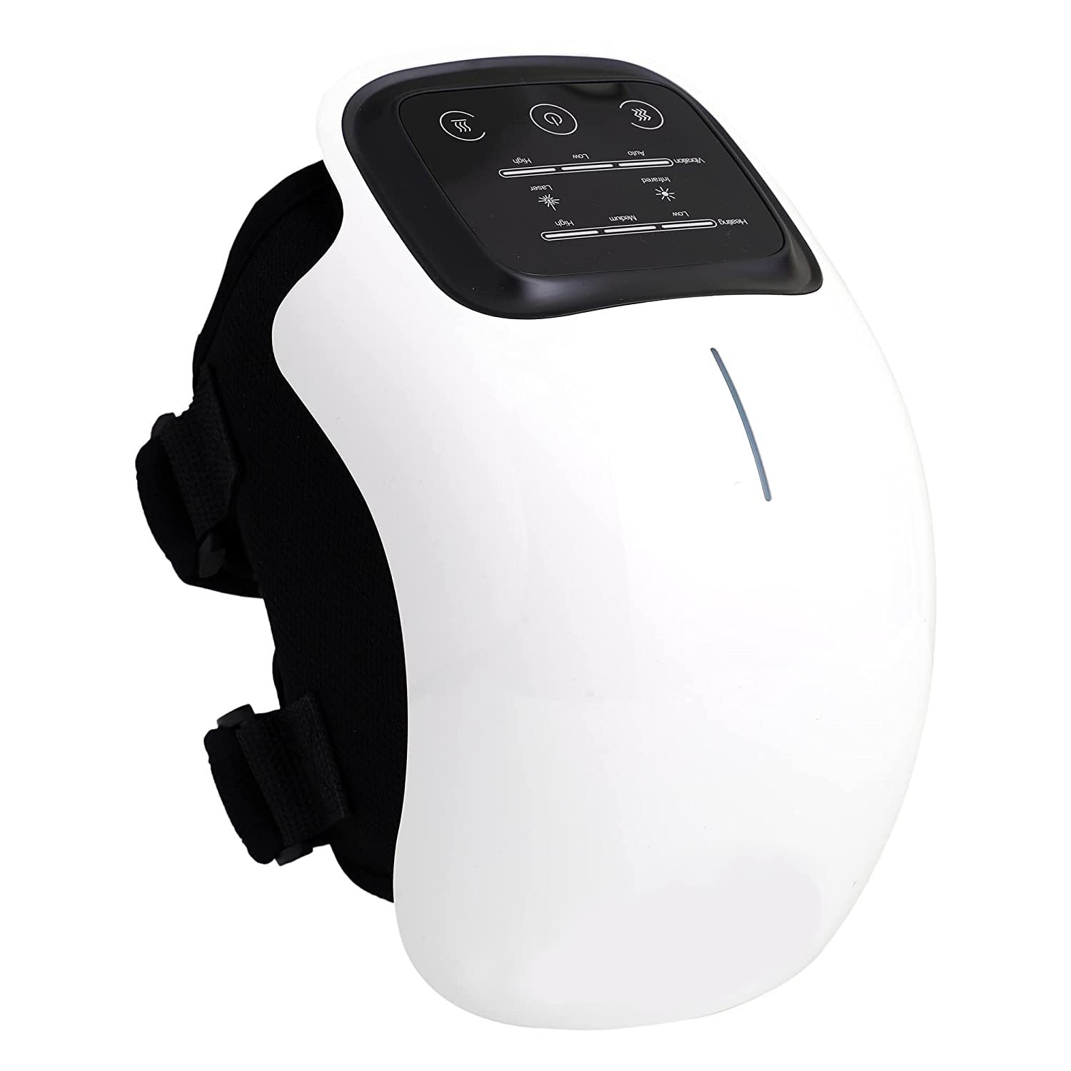 Smart Knee Wrap - 温熱機能と振動機能を搭載した、コードレスで使いやすい膝マッサージパッド。3000mAhの充電式バッテリーを内蔵し、全身を覆うように装着して関節をリラックスさせます。ワイヤレスリモコンと調整可能なストラップが付属し、脚の快適性を高めます。