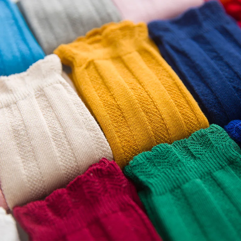 女の赤ちゃんのための長い綿の靴下,ダブルニードルニーハイソッ - Baby Sock Oximeter のレビューと価格