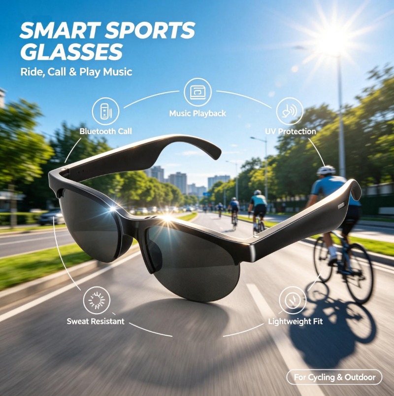 スマートグラス ブルートゥース通話 音楽再生 タッチコントロ - Smart Glasses Lens のレビューと価格
