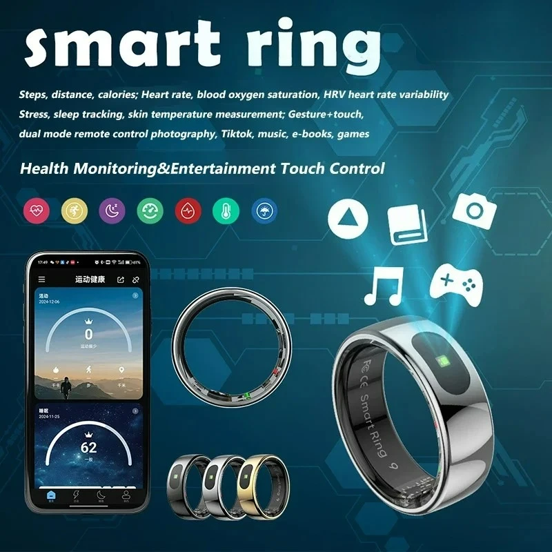 HY デジタル スマートリング（男女兼用）、タッチ操作機能、 - Temperature Ring Skin のレビューと価格