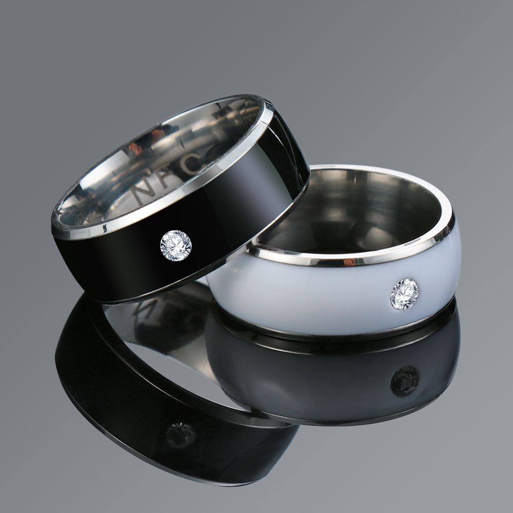 NFC スマート指輪ファッションラインストーンリングインテリ - Smart Ring Nfc Pay のレビューと価格