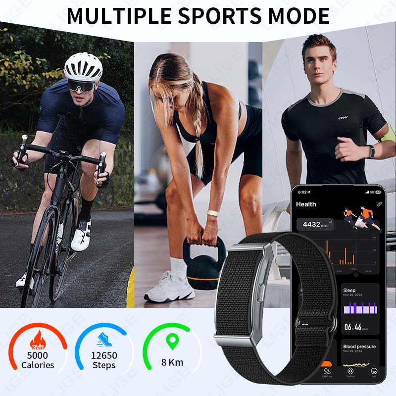 LIGE スクリーンなしスポーツフィットネススマートブレスレ - Fall Detection Watch のレビューと価格
