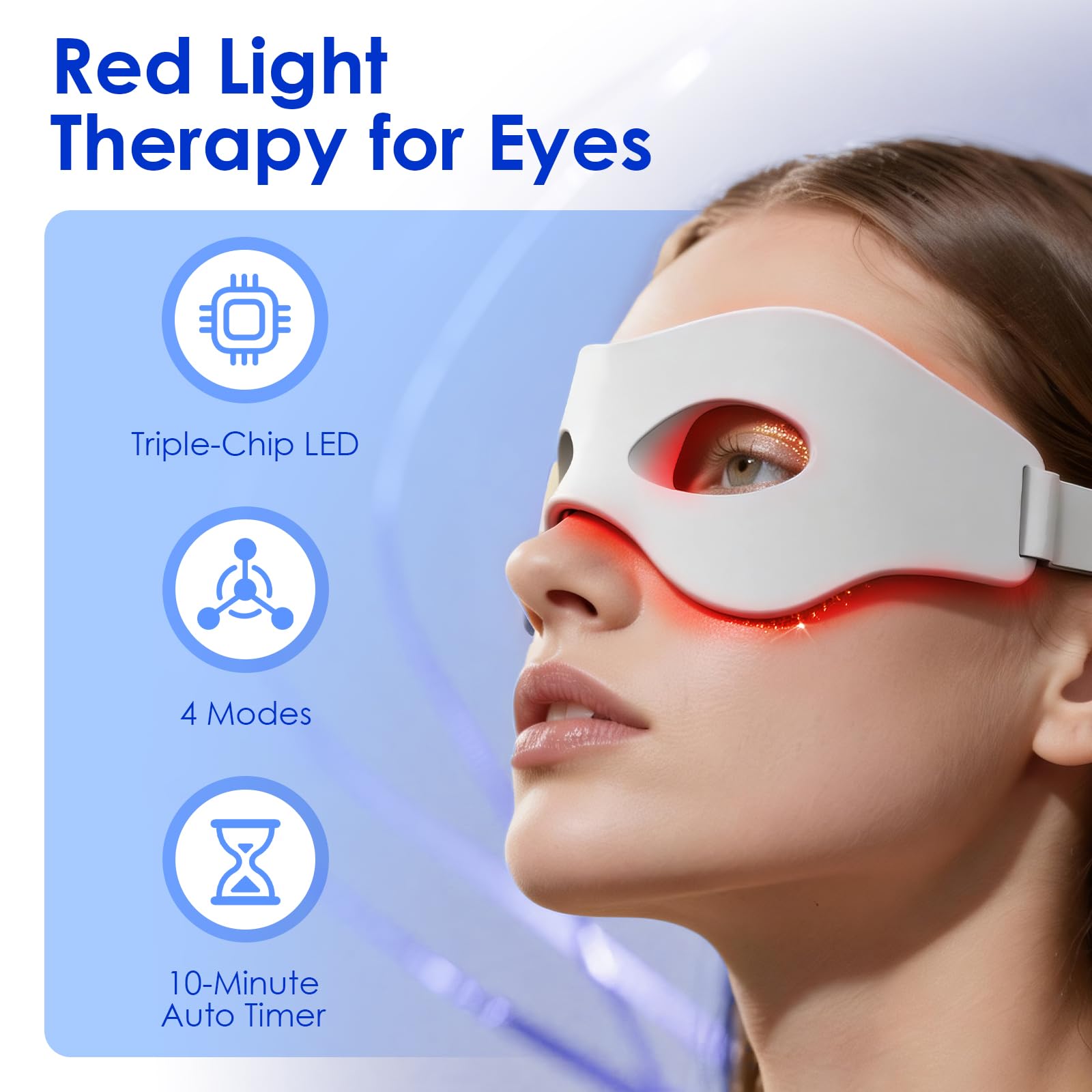3D赤色光EMSアイマッサージャー 4モード 605NM-8 - Light Therapy Glasses のレビューと価格
